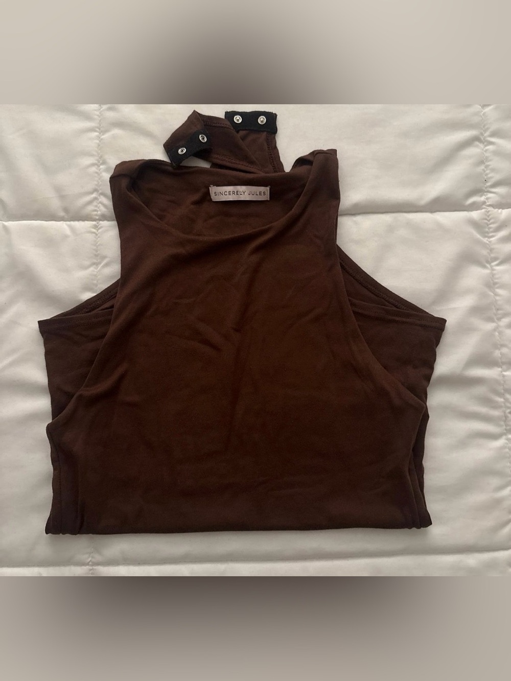 Sincerly Jules Brown High Neck bodysuit